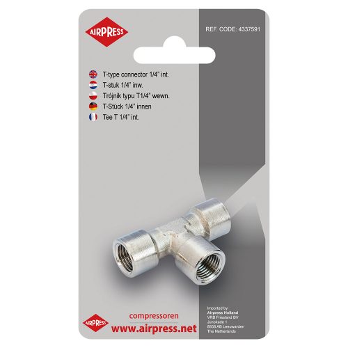 T csatlakozó 1/4" anya, AIRPRESS