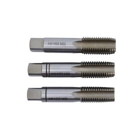 Kézi menetfúró M18 x 2,5 mm 3 db-os szett, AWTOOLS