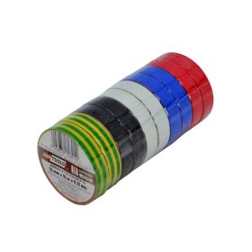   Szigetelő szalag, több szín 12 mm x 10 m 10 db-os szett, AWTOOLS