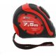 Mérőszalag 2 stoppos, piros-fekete, 7,5m ABS TPR, AWTOOLS