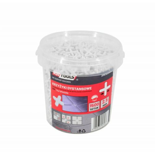 Távtartó kereszt 2,0mm / 1500 db vödörrel, AWTOOLS
