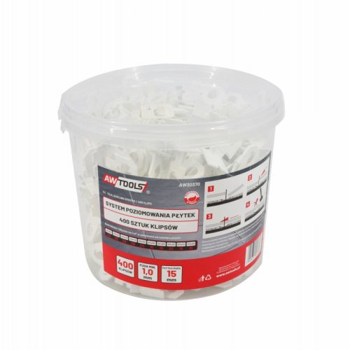 LAPSZINTEZŐ RENDSZER, KLIPSZ, 1,0mm, 400 db, AWTOOLS