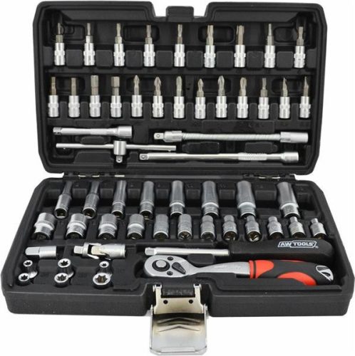SZERSZÁMKULCS KÉSZLET, 1/4", 56 RÉSZES, AWTOOLS