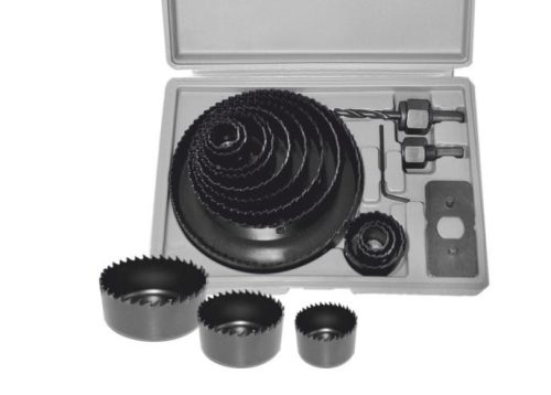 Körkivágó szett 19 - 127 mm, 16 db (fúrókorona/lyukfűrész), AWTOOLS
