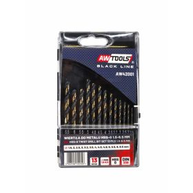   Premium hengeres fémfúrószár 13 db-os szett 1,5 - 6,5 mm, AWTOOLS