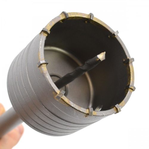 SDS+ körkivágó betonhoz 65-80 x 100 mm (fúrókorona/lyukfűrész), AWTOOLS