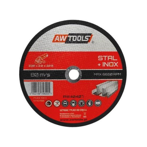 Vágókorong fémhez 230 x 1,9 mm, AWTOOLS