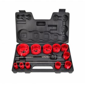   Bimetál körkivágó szett 19-76 mm, 15 db (fúrókorona/lyukfűrész), AWTOOLS