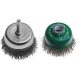 Fazékdrótkefe, acél,csapos D=100 mm, D=6 mm-es tengely STALCO