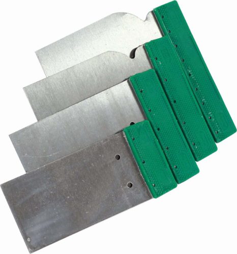 Japán spatula fém 50/80/100/120 mm, készlet 4 db STALCO