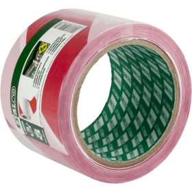   Kordonszalag, jelzőszalag piros-fehér csíkos 75 mm x 100 m STALCO