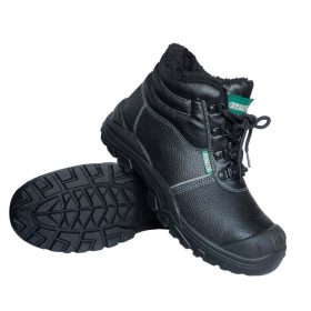   Téli munkavédelmi bakancs, S1 SRC, bélelt, fekete, műbőr, méret:45, THURO HIGH S1 W, STALCO