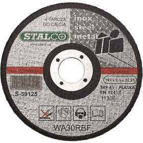 VÁGÓKORONG INOX, 180X2,5 MM, STALCO PREMIUM