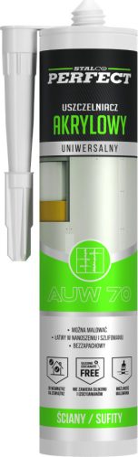 Akril unverzális tömítő, fehér, 280ml, AUW 70, STALCO PERFECT