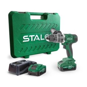   Akkus ütvefúró + 2x 4Ah akku + töltő, IDS20-75BL, S-VOLT, STALCO