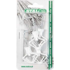   Szárnyas gipszkarton dübel egyenes kampóval Sze fúrás: D=10mm, horog: D=3,5x62mm, 4 db STALCO