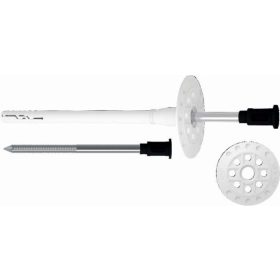   Műanyag szigetelés rögzítő, fém beütő tüskével, furat méret: D=10mm, vastagság. 30/50mm, STALCO