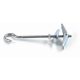 Billenőhorog kampó véggel, furat méret: D=14mm, csavar méret: M4x75mm, 50db/cs, STALCO