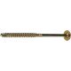 Laposfejű faszerkezet építő csavar, horganyzott sárga, TORX 6x160 mm, 100 db/cs, STALCO PREMIUM