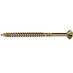   Süllyesztett fejű faszerkezet építő csavar, horganyzott sárga, 8x100 mm, T40, 50db/cs,STALCO PREMIUM