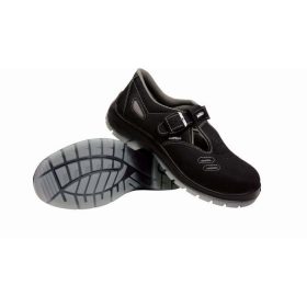  Munkavédelmi szandál, S1 SRC, bőr, fekete, méret:43, HELIOS SANDAL, STALCO PERFECT